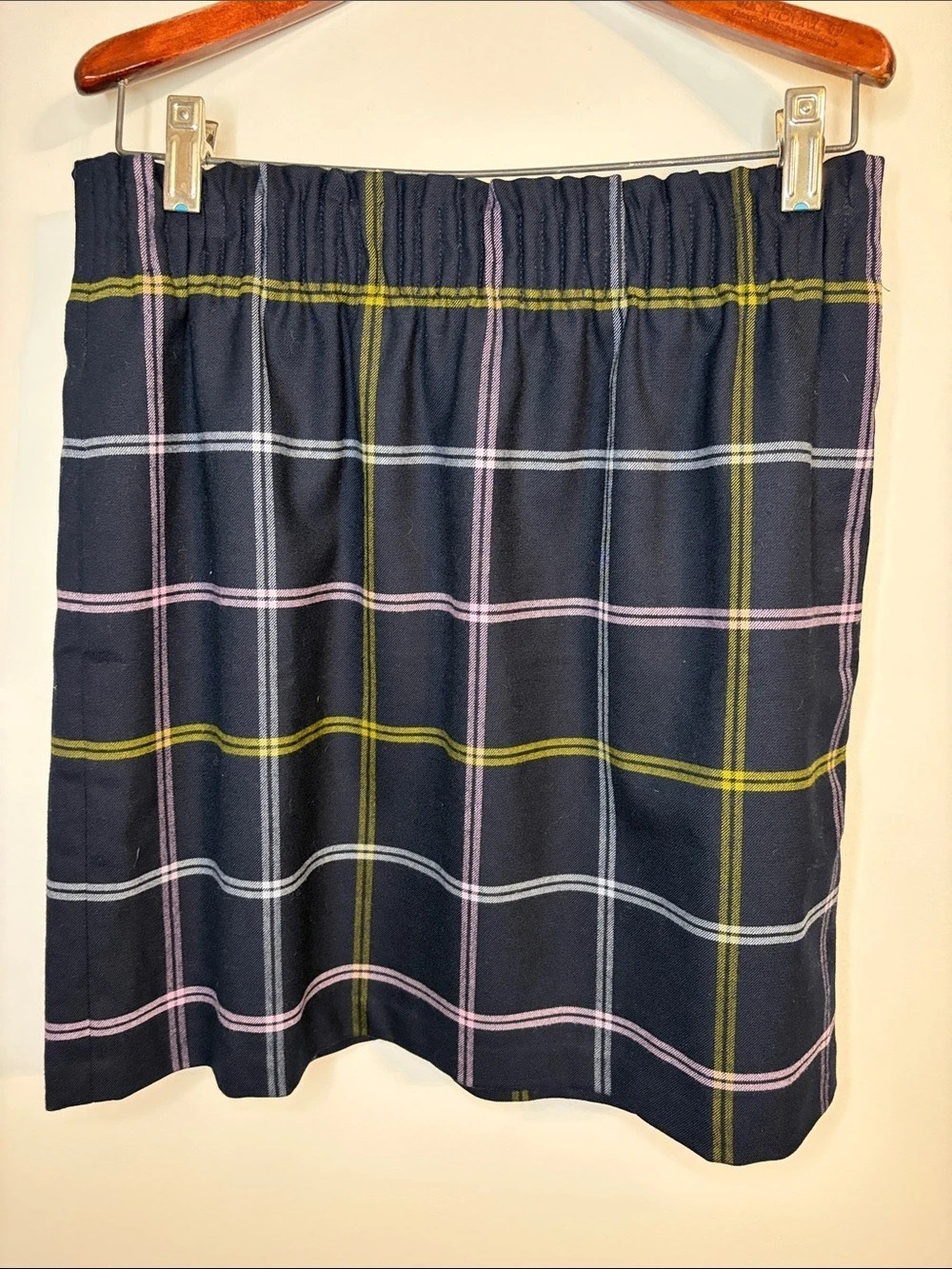 J.Crew Plaid Mini Skirt in Blue & Pink Size 4 Like New